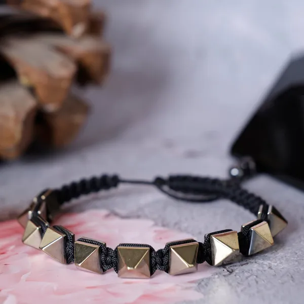 Golden_Hematite_Pyramid_Bracelet